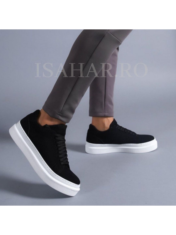 Adidasi barbati, negri, model Siena, casual, ISAHAR