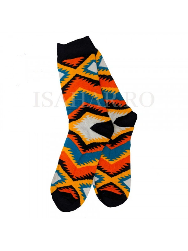 Sosete din bumbac premium, model multicolor, calitate superioara, ISAHAR