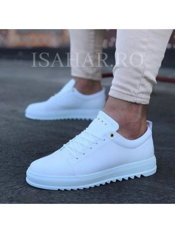 Pantofi sport barbati, albi, Armyx, model nou, casual, ISAHAR