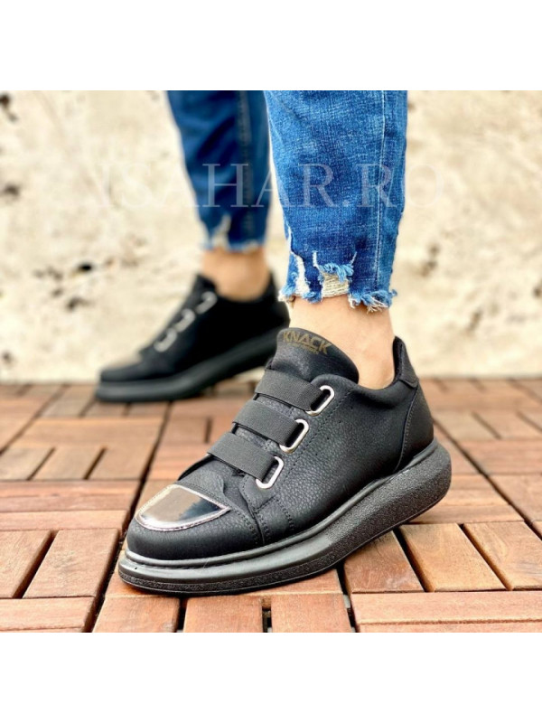 Pantofi sport barbati, model casual, cu aplicatie luciasa in varf, ISAHAR