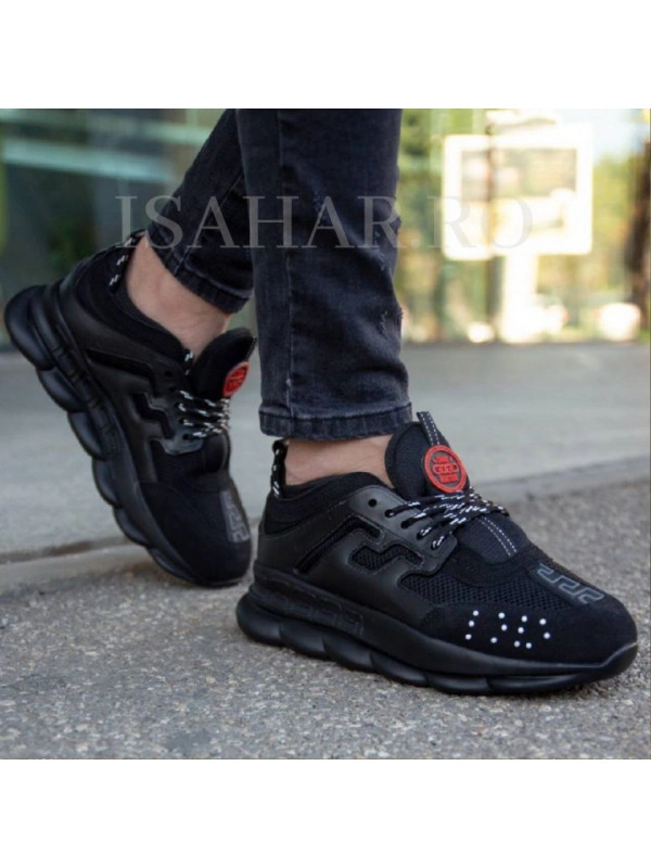 Pantofi sport negri, VRS, talpa inalta spuma, foarte usori, ISAHAR
