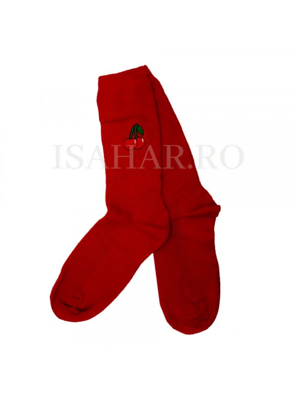 Sosete din bumbac premium, model cherry, calitate superioara, ISAHAR