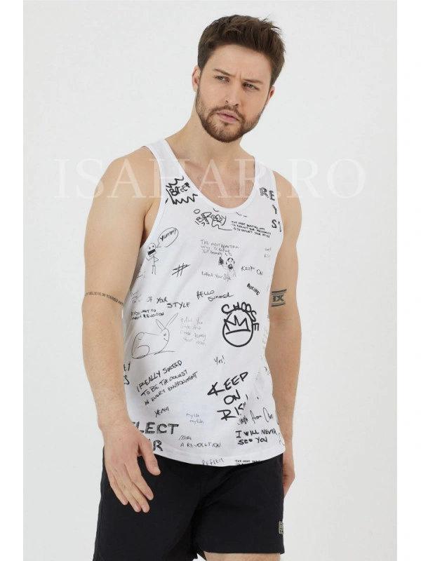 Maiou barbati, BREEZY, material premium, imprimeu tex , ISAHAR