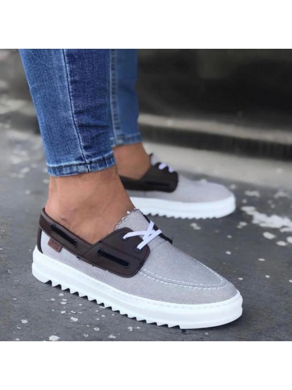 Pantofi sport barbati, gri, model casual, ISAHAR