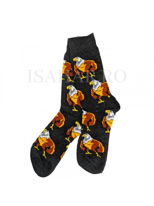 Sosete din bumbac premium, model vultur, calitate superioara, ISAHAR