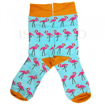Sosete barbati din bumbac, model flamingo, ISAHAR - Img 1