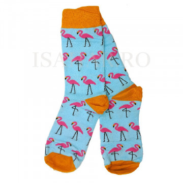 Sosete barbati din bumbac, model flamingo, ISAHAR - Img 2