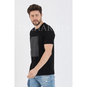 Tricou cu imprimeu pentru barbati , BREEZY, casual, din bumbac, ISAHAR - Img 4