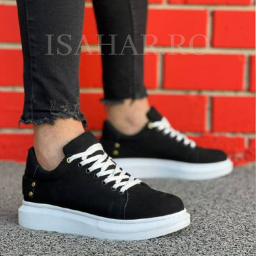 Pantofi sport barbati, model casual, cu capse metalice, ISAHAR - Img 1