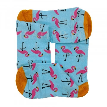 Sosete barbati din bumbac, model flamingo, ISAHAR - Img 3