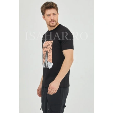 Tricou barbati model BREEZY, casual, din bumbac premium, model super cool, Isahar - Img 3