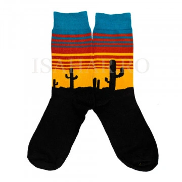 Sosete din bumbac premium, model cactus, calitate superioara, ISAHAR - Img 1
