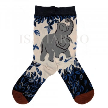 Sosete din bumbac premium, model elefant, calitate superioara, ISAHAR - Img 3