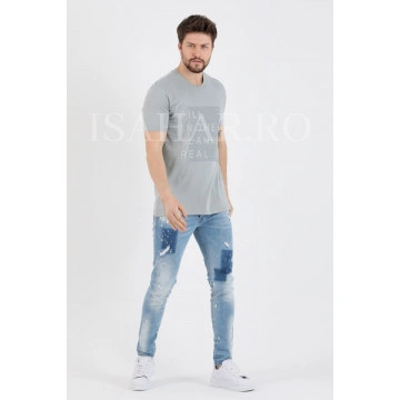 Tricou barbati BREEZY, din bumbac premium, cambrat, ISAHAR - Img 4