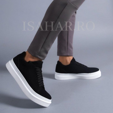Adidasi barbati, negri, model Siena, casual, ISAHAR