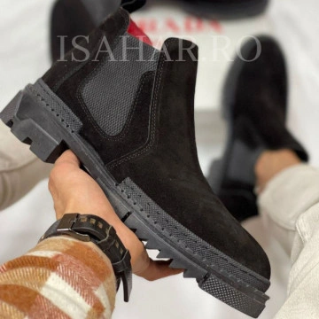 Ghete barbati, Piele Naturala, Imblamite, premium, model nou, talpa cusuta, Isahar - Img 2