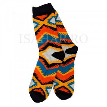 Sosete din bumbac premium, model multicolor, calitate superioara, ISAHAR - Img 1