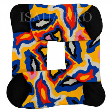 Sosete din bumbac premium, model colorat , calitate superioara, ISAHAR - Img 3