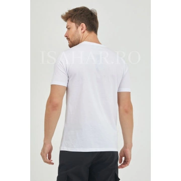Tricou alb barbati BREEZY din bumbac, model casual premium, Isahar - Img 4