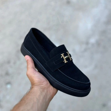 Mocasini barbati, negri, un model special, casual, Isahar - Img 3