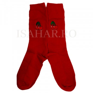 Sosete din bumbac premium, model cherry, calitate superioara, ISAHAR - Img 2