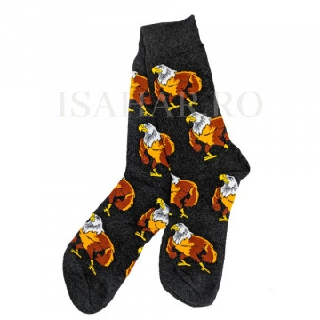 Sosete din bumbac premium, model vultur, calitate superioara, ISAHAR