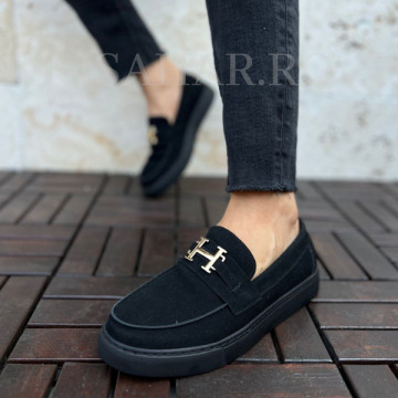 Mocasini barbati, negri, un model special, casual, Isahar - Img 4