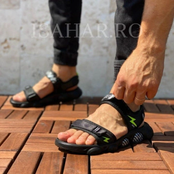 Sandale barbati, talpa speciala foarte elastica, model casual, ISAHAR - Img 2