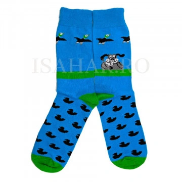 Sosete din bumbac premium, imprimeu animale, calitate superioara, ISAHAR - Img 2