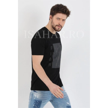 Tricou cu imprimeu pentru barbati , BREEZY, casual, din bumbac, ISAHAR - Img 2