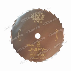Disc (cutit) motocoasa GOLD, arbusti 255mm 30dinti