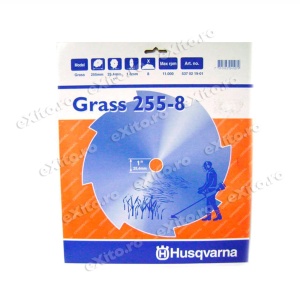 Disc (cutit) motocoasa Husqvarna Grass pt.iarba, 255mm, 8 dinti - Img 2