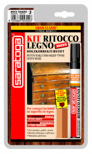 Kit reparare lemn "GRAN CLASSE" culoare FRASIN - blister chit + marker