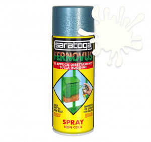 Spray vopsea gel, direct pe rugina, lucioasa - culoare alb ghiata