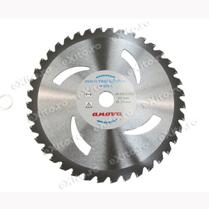 Disc (cutit) motocoasa VIDIA, arbusti, 255mm, 40dinti, ANOVA
