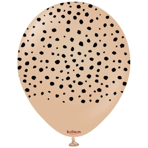 Baloane latex 30cm Safari Cheetah - Desert Sand Print Colour - Black - Img 2