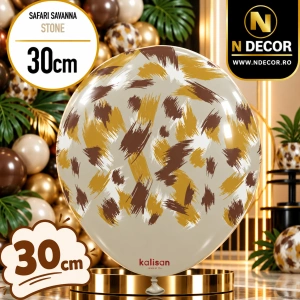 Baloane latex 30cm Safari Savanna - Stone