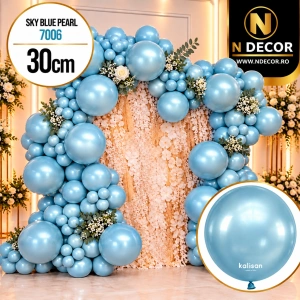 Baloane Latex 30cm Sky Blue Pearl 7006 - Img 2