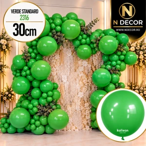 Baloane latex 30cm Verde Standard 2316 - Img 2