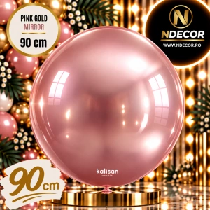 Balon Jumbo Latex 90cm Pink Gold Mirror 5013