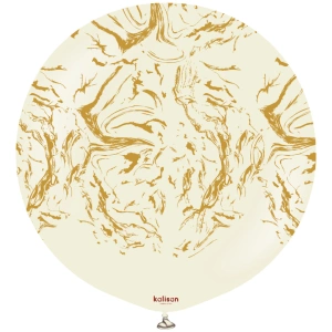 Balon latex jumbo 60cm Space Nebula - White Sand Print Gold Kalisan - Img 2