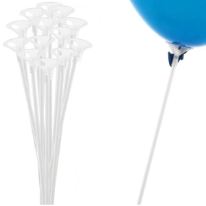Set 100 Bete si Rozete plastic pentru baloane - Img 3