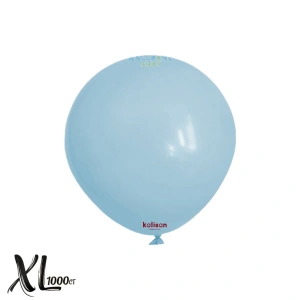 SET 1000 Baloane Latex 13cm Macaron Blue XL 3001 - Img 2