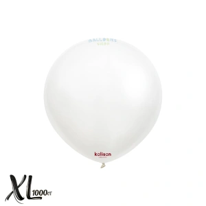 SET 1000 Baloane Latex 13cm Opac Snow White Satin XL 7050 - Img 2