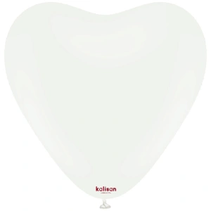 SET 25 Baloane Latex Inima 30cm Standard Alb 2312 - Img 2