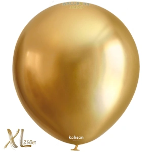 SET 250 Baloane latex 30cm Mirror Gold XL 5001 - Img 2