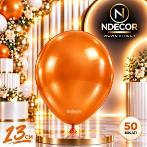 SET 50 Baloane Latex 13cm Orange Metalic 7016
