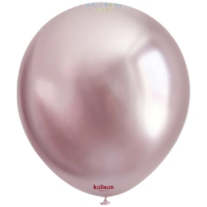 Baloane latex 30cm Mirror Pink Gold Kalisan 5013 - Img 3
