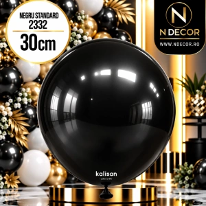 Baloane latex 30cm Negru Standard 2332