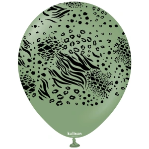 Baloane latex 30cm Safari Mutant - Eucalyptus Print Colour: Black - Img 2
